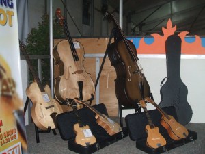 ukelele, violin, guitar, cello, double bass